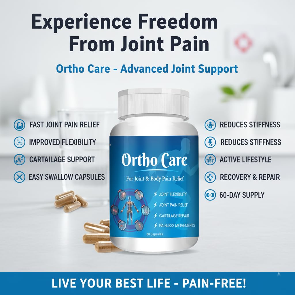 Ortho Care Bone & Joint Support Capsules with Glucosamine, MSM & Chondroitin – 60 Capsules