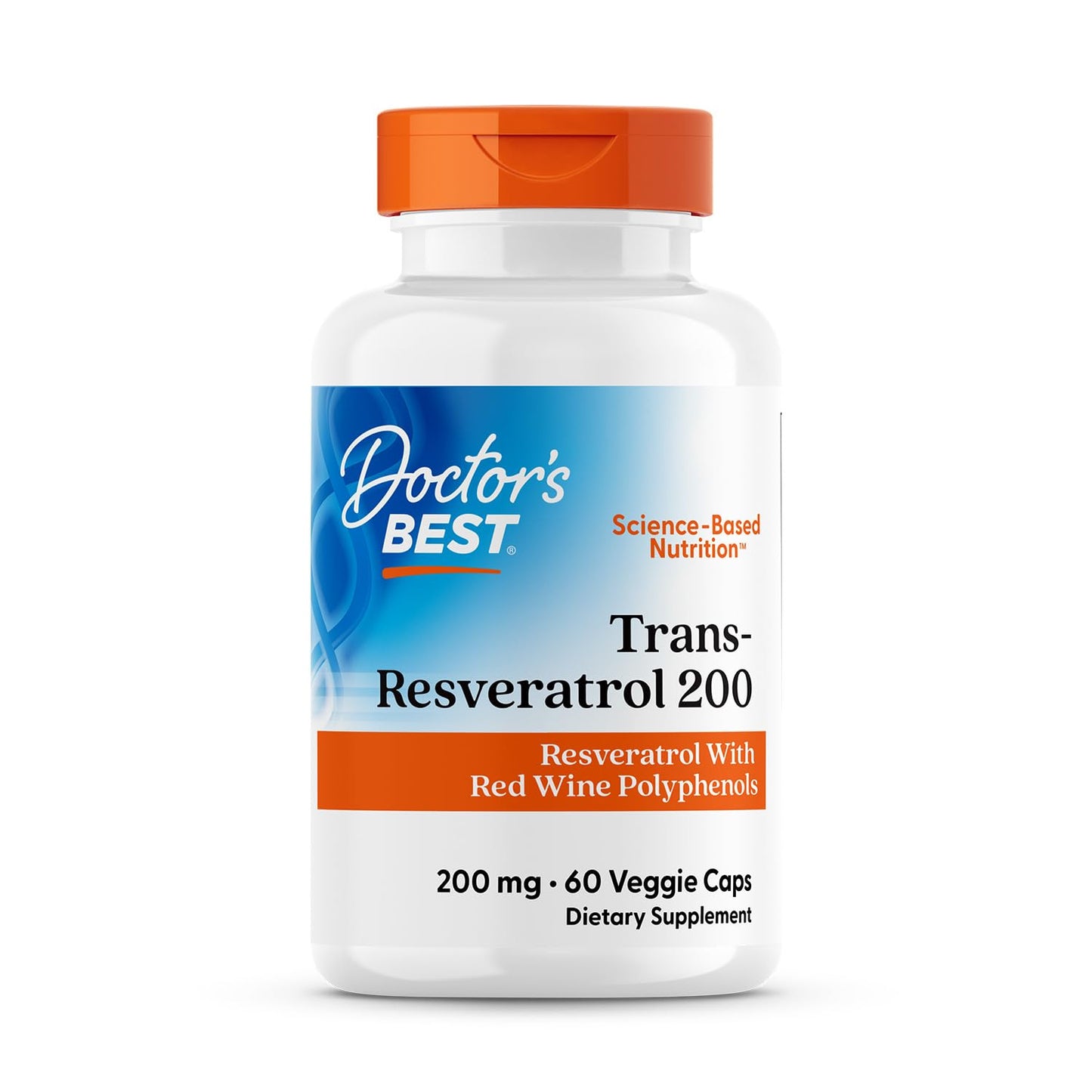 Doctor's Best, Trans-Resveratrol, 200 mg, 60 Veggie Caps