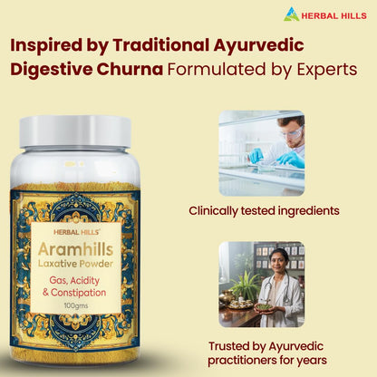 Herbal Hills Aramhills Powder, 100g | | Relieves Gas, Acidity & Constip- image 4