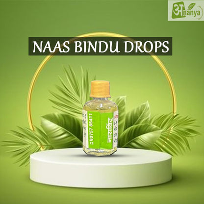 Ananya Healthcare Naas Bindu Drops 10ml for Steam Inahalation Herbal Supplement Gives Quick Relief from Blocked Nose, Sinus Congestion, Headache, and Cough Due to Cold