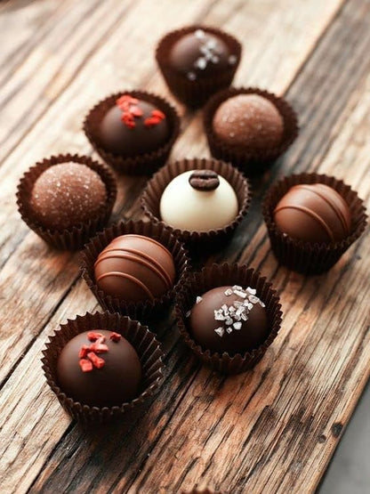 WINNI - Premium 24 Pcs Truffle Chocolates Gift Pack | Belgian Dark Chocolates Gift | Handmade Celebration Chocolate Gift Box For Birthday, Anniversary, Valentine, Partner, Couple, Girlfriend, Boyfriend, Girls, Boys, Students, Kids | Imported Chocolates Bo