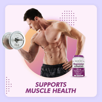 HealthyHey Nutrition Magnesium Aspartate -120 Vegetabel Capsules