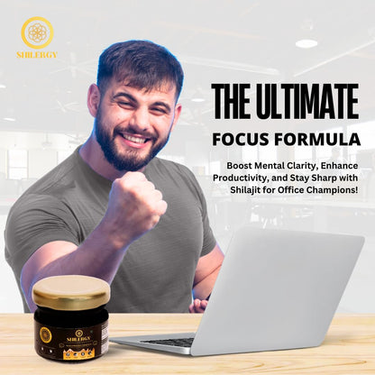 SHILERGY Shilajit/Shilajeet Gold Resin - 20g | Boost Energy, Muscle Growth & Stamina | Ayurvedic & Infused with Ashwagandha, Safed Musli with 24 Carat Gold Aurum. (20 g (Pack of 1))