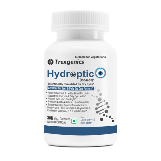 Trexgenics Hydroptic Advanced Dry Eyes & Eye Care with Lutein, Zeaxanthin, Bilbe