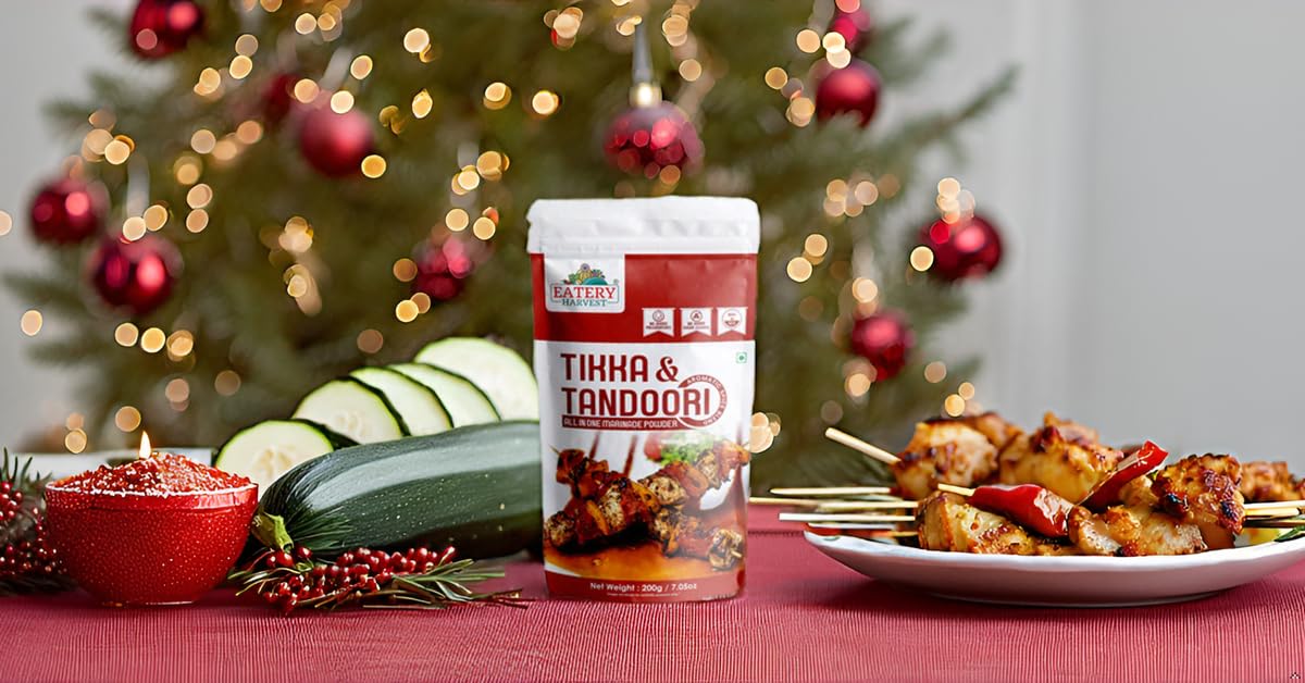 EATERY HARVEST by Saipro Tikka & Tandoori All in ONE Marinade Powder 200 gm, malai tandoori tikka masala powder Ready To use For Marination, Seasonings| Spice Rubs |Spice Premixes| Aromatic spice mix, No added preservatives, No added color, No added sugar