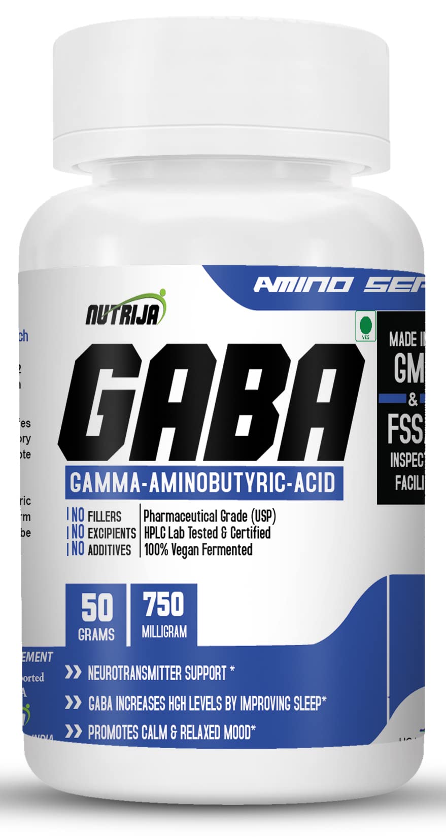 NutriJa Gamma Aminobutyric Acid (GABA) Powder (100 GM)
