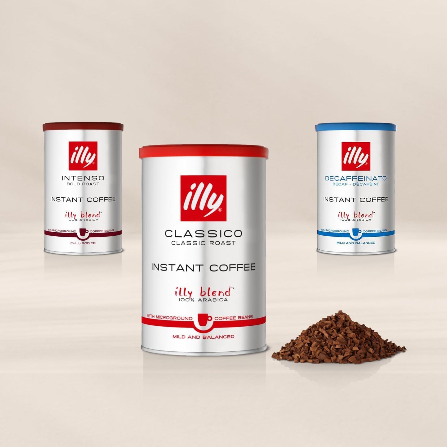 Illy Blend 100% Arabica Roasted Instant Round Coffee Tin, 95g