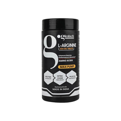 GLIMLACH L Arginine 1500mg Tablets | Dietary Supplement for Men and Women | High-Potency Amino Acid | Easy-to-Take Tablets for Daily Health, Nutrition, Energy, and Wellness | 120 Tablets