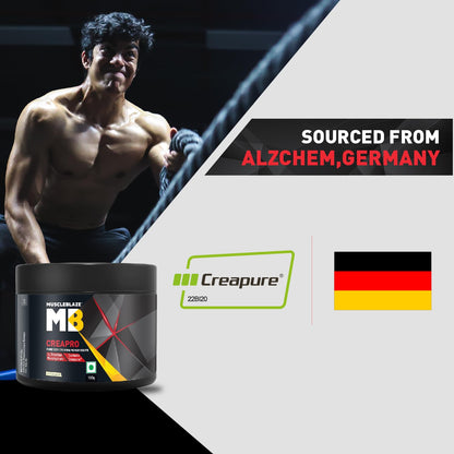 MuscleBlaze CreaPRO Creatine Monohydrate Powder with Creapure, Unflavoured (33 Servings, 100g)