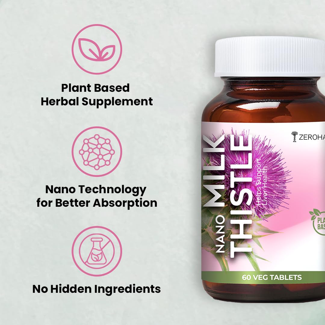 ZEROHARM Nano Milk Thistle - 800 mg with 80% Silymarin Extract (30:1) -- image 6
