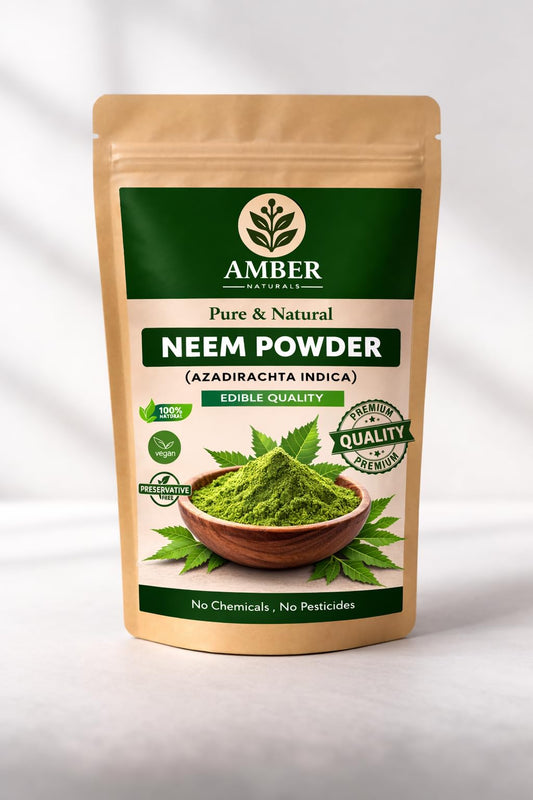 AMBER NATURALS Neem Powder, 100% Pure & Natural, for Skin, Hair and Health Care, 200g
