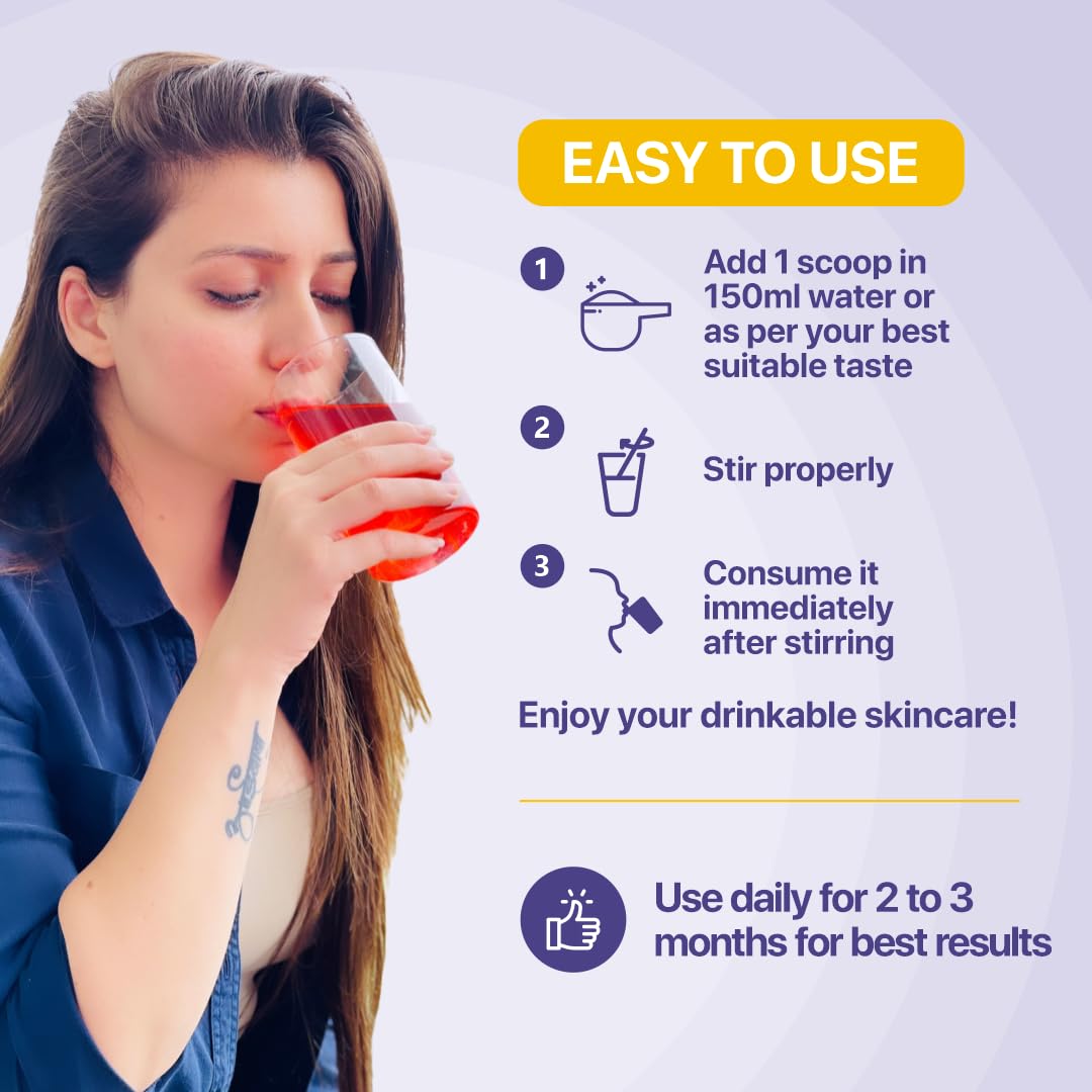 Nature's Island Skin Glow Collagen Powder (Berry, 250g) , Marine Collag- image 2