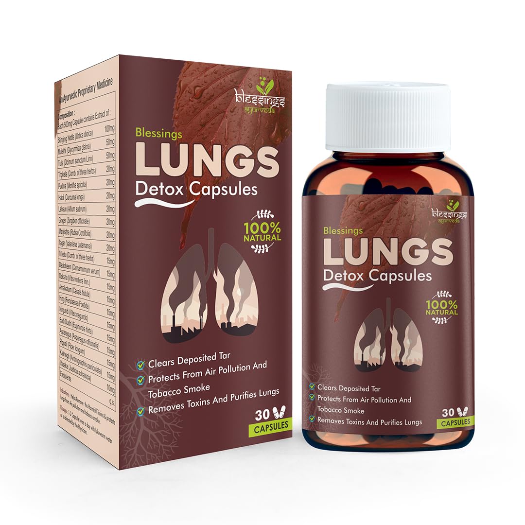Blessings Ayurveda's Lungs Detox Capsules for Men & Women 100% Natural- image 6