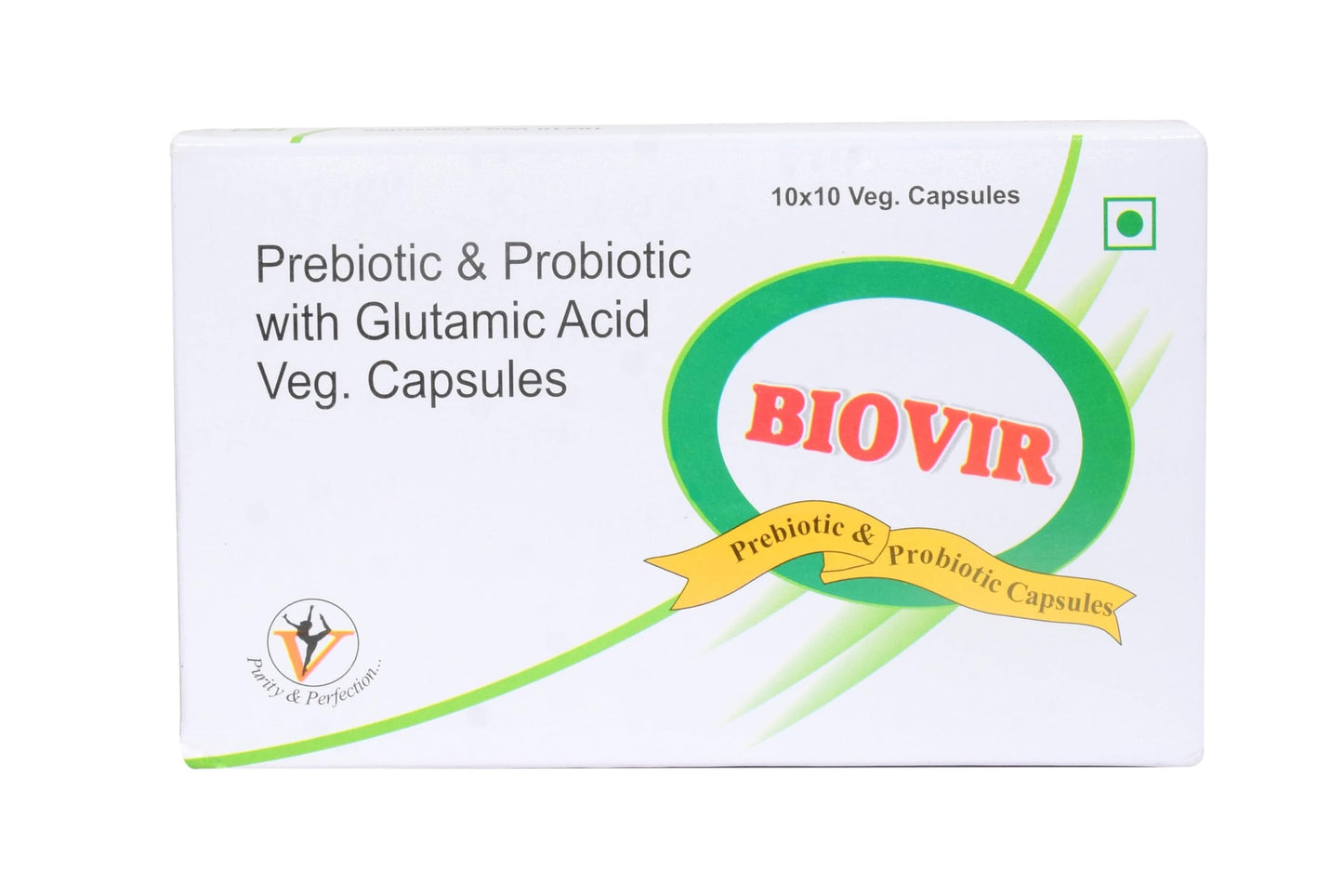 Virgo Healthcare's Biovir | Saccharomyces Boulardii Prebiotic and Probiotic | IBS | Diarrhea | Lactose Intolerance | 30 Capsules