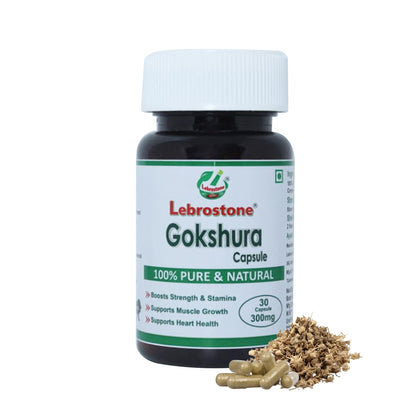 Lebrostone Gokshura Capsules-30| Strength, Vitality & Stamina Support | Pure Ayurvedic Tribulus Supplement – Capsules