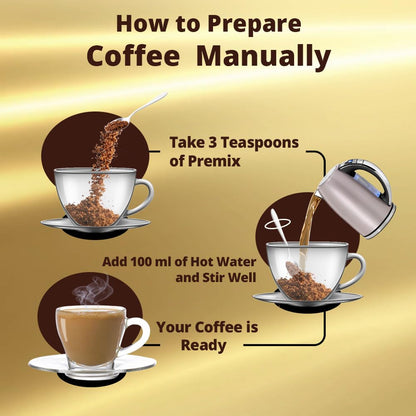 Cafe DESIRE I DRINK SUCCESS Instant Coffee Powder Premix | Milk Not Required | Just Add Hot Water | Taste As Home-Made | Manually And All Vending Machine Suitable | 3 In 1 Packet (1 Kg)