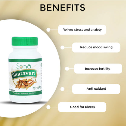 Sona Health Care Shatavari Capsules (Pack of 2)