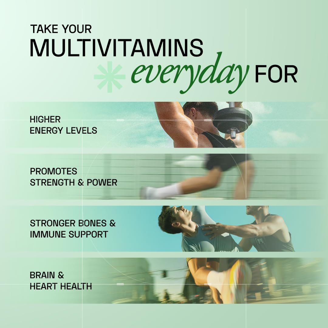 Ace Blend Multivitamin Capsules for Men | Pack of 60 | Methylated Multivitamin with 19 Essential Nutrients | Quatrefolic, MenaQ7 & Vitashine D3 | Supports Energy, Immunity, Focus & Heart Health