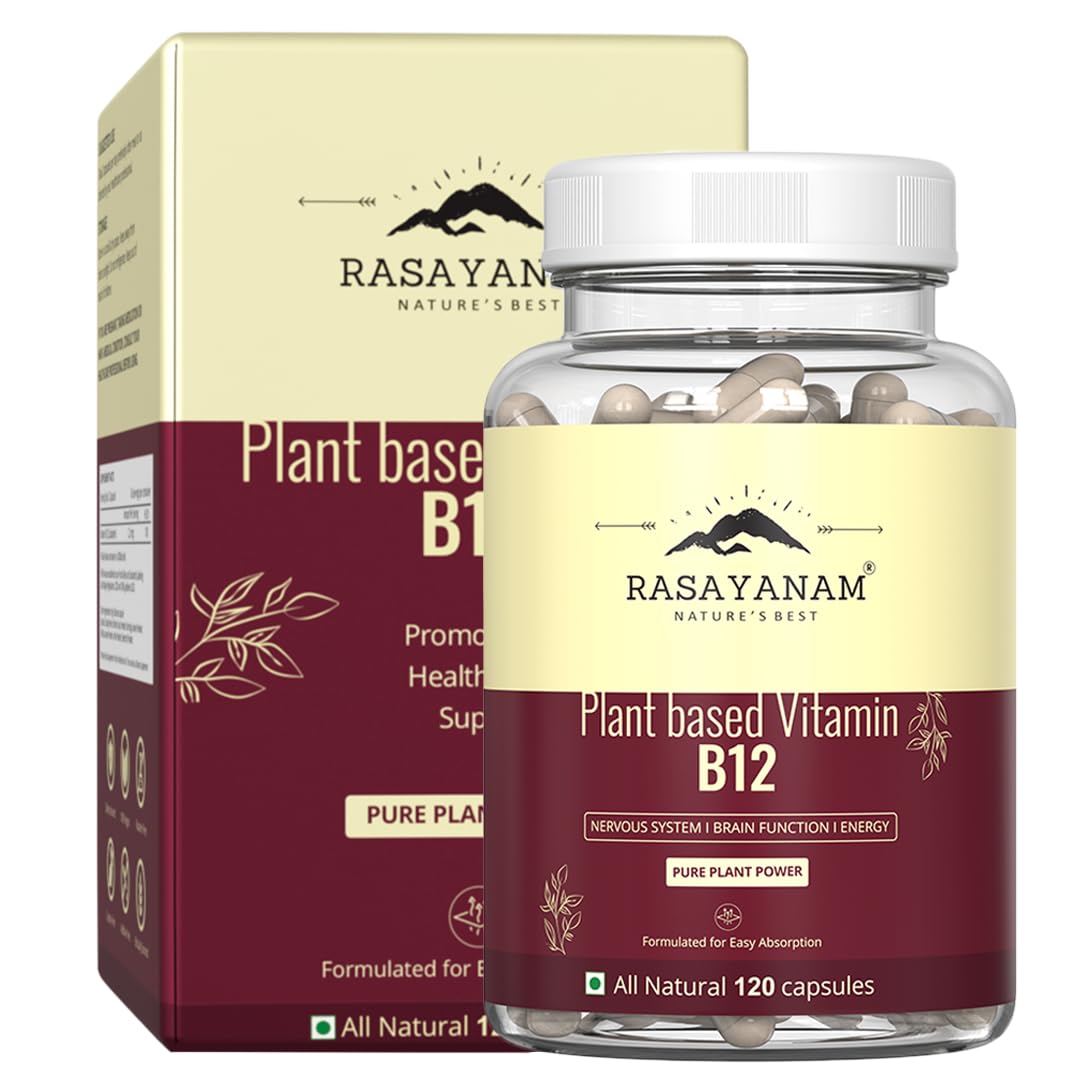 Rasayanam Plant Based Vitamin B12 supplement for Men & Women (120 Capsules)