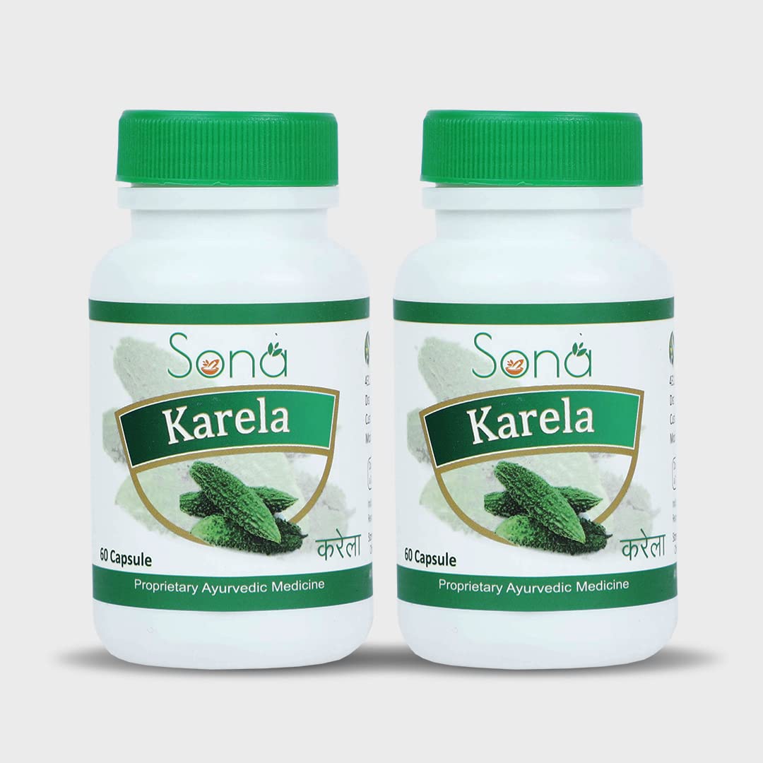 Sona Health Care Karela Capsules for Diabetes 60 Capsules (Pack Of 2)