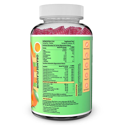 NATURYZ Plant-Based Vitamin B12 + B Complex Multivitamin Gummies for Vegetarians | Natural Energy, Better Mood & Metabolism Support | Fortified with Spinach, Moringa & Beetroot | Enhanced Absorption & Bioavailability | No Gelatin, No Added Sugar- 30 gummi