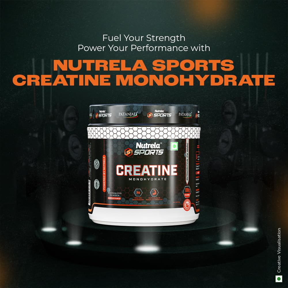 Nutrela Sports Patanjali Creatine Monohydrate - 100g Unflavoured