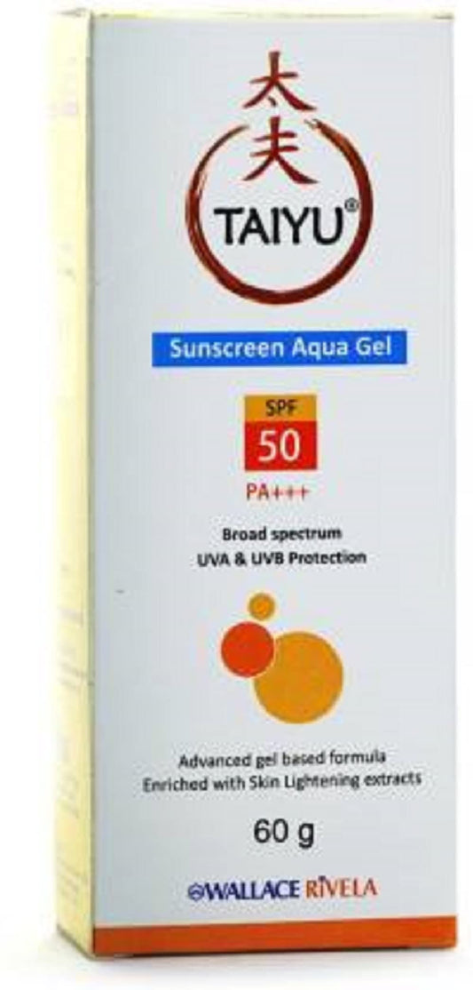 Taiyu Sunscreen Aqua gel With SPF 50+ | UVA/UVB Protection | For All Skin | 60 G