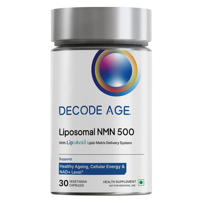 Decode Age Liposomal NMN Supplement - Bottle of 30 Veg Capsules