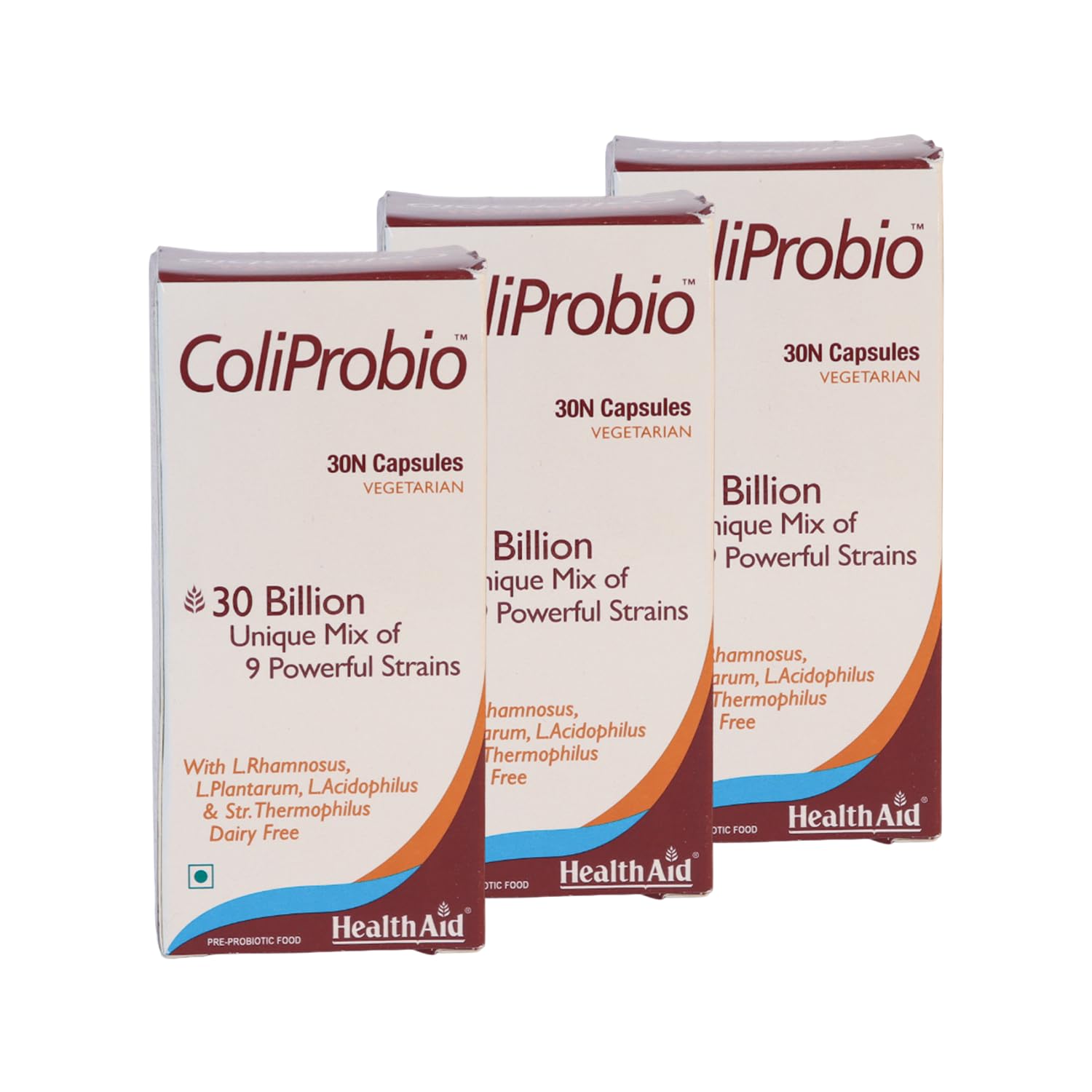 HealthAid ColiProbio 9 Strain Probiotic Supplement for Gut Health Supports Diges