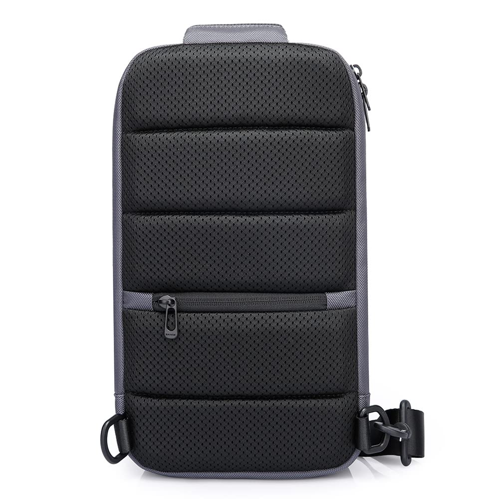 Red Lemon BANGE Anti-Theft Sling Bag – Large Capacity, Water-Resistant Crossbody for Men & Women; Fits 7inch iPad; Ideal for Travel, College, Office, Power Bank, Camera Travel & Daily Use (Grey)