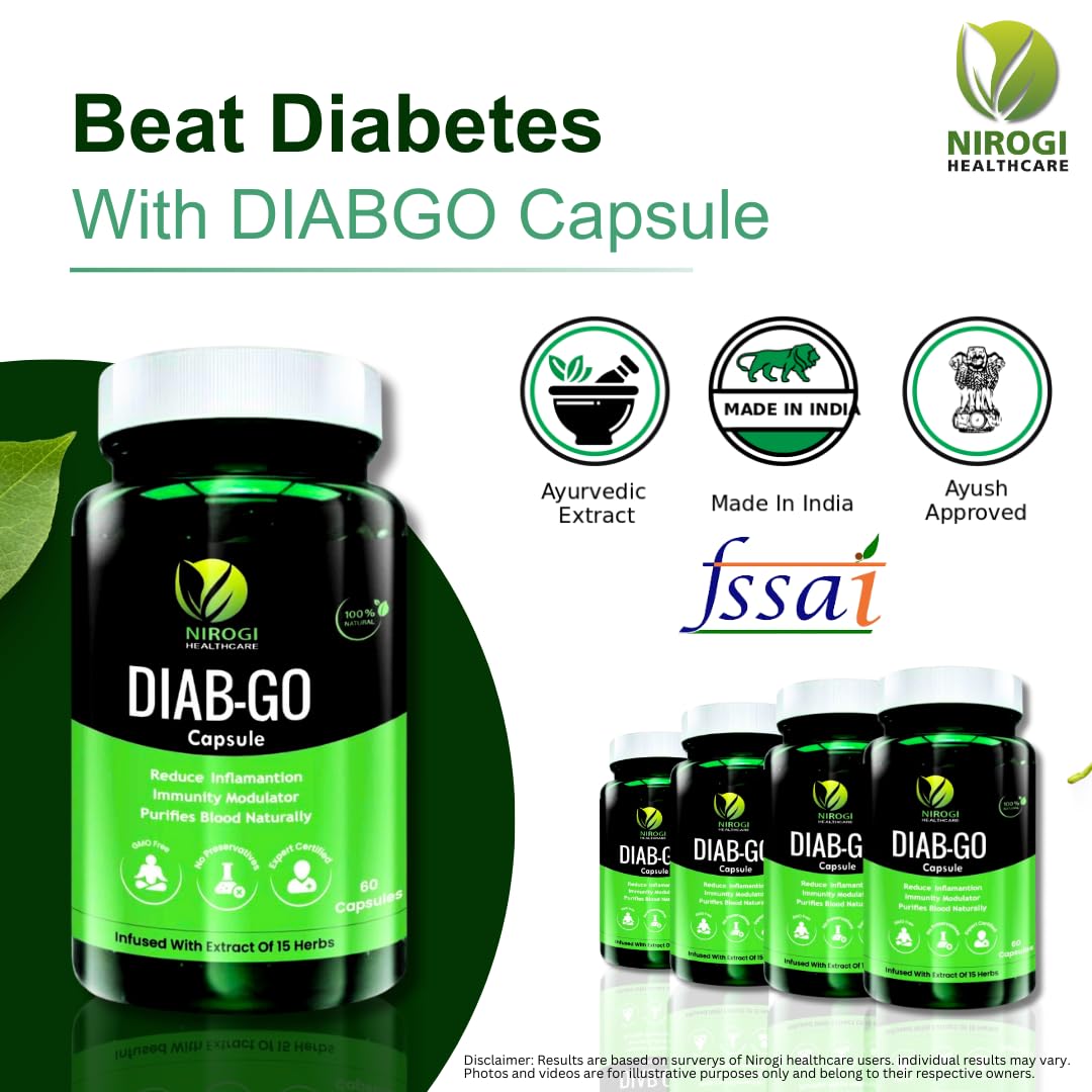 NIROGI HEALTH CARE - Diab Go Capsules – Ayurvedic Diabetes Care Supplement