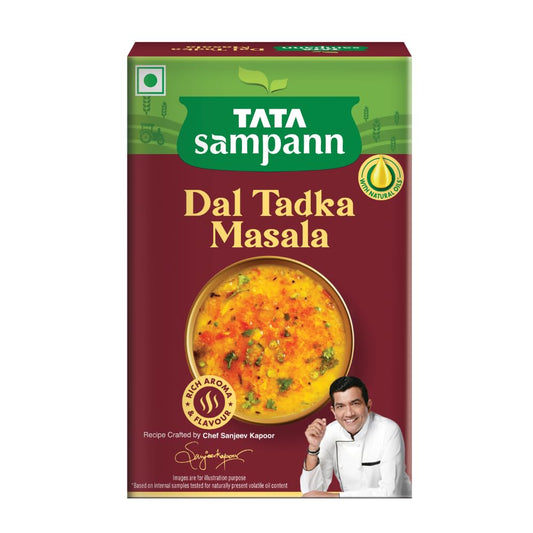 Tata Sampann Dal Tadka Masala with Natural Oils, 100g, Dal Tadka Masala Powder, Crafted by Chef Sanjeev Kapoor, With Chef’s Exclusive Tip, Rich Aroma & Flavour