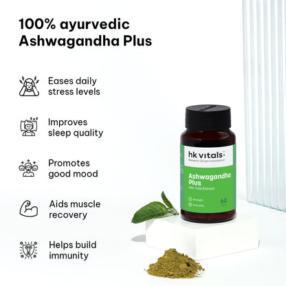 hk vitals Ashwagandha Plus with Tulsi Extract 500mg (60 Tablets) | Impr- image 5