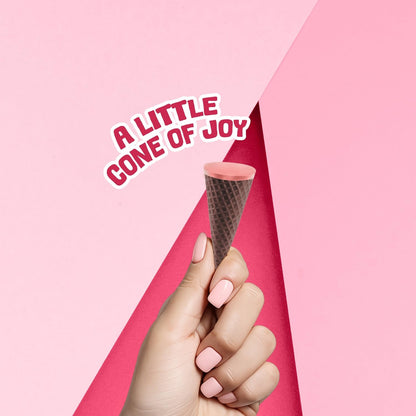Pure Temptation Joy Strawberry Flavored Waffle Cone - Chocolates For Kids Gift Pack - 1 X 24 Pcs - Display Stand - Birthday Chocolate Gift Box For Girls & Boys - Family Chocolate Pack