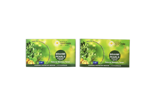 Kerala Ayurveda Brahmi Pearls 40 Capsules (Pack of 2) With Brahmi, Madukaparni,