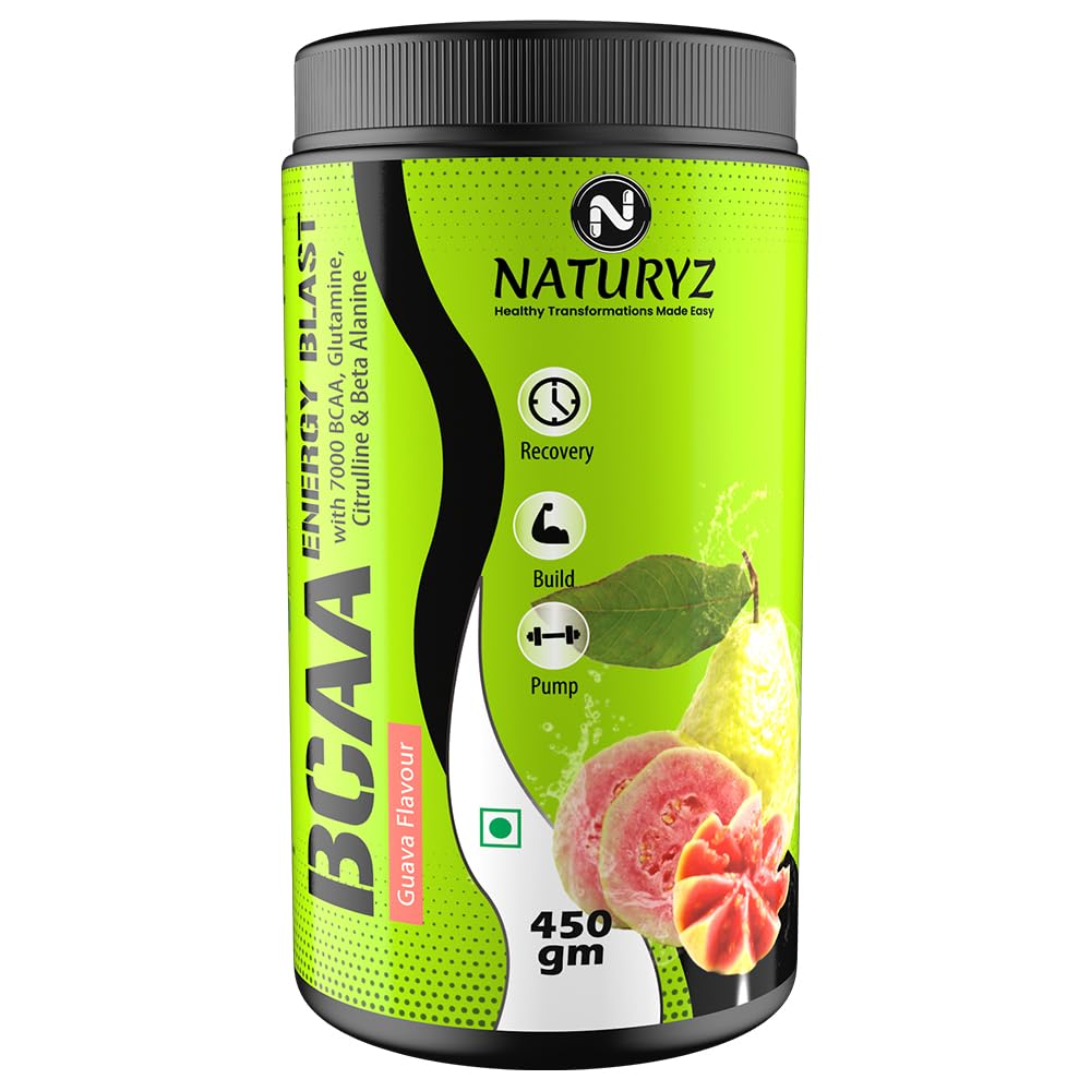 NATURYZ BCAA Energy Blast Pre Intra Post Workout Supplement With 7000 BCAA | Glu
