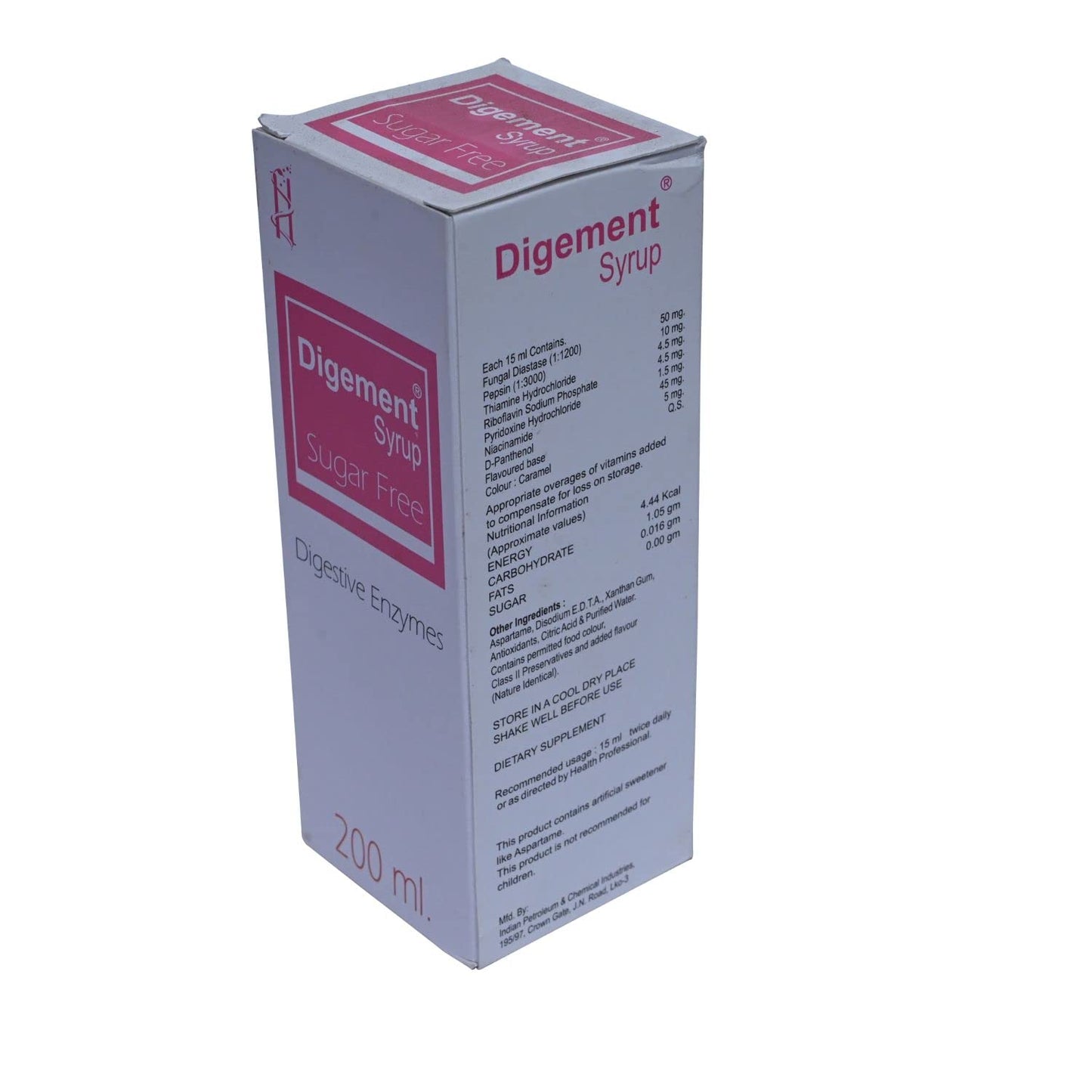 Digement Syrup (Sugar Free) Digestive Enzyme, 200ml