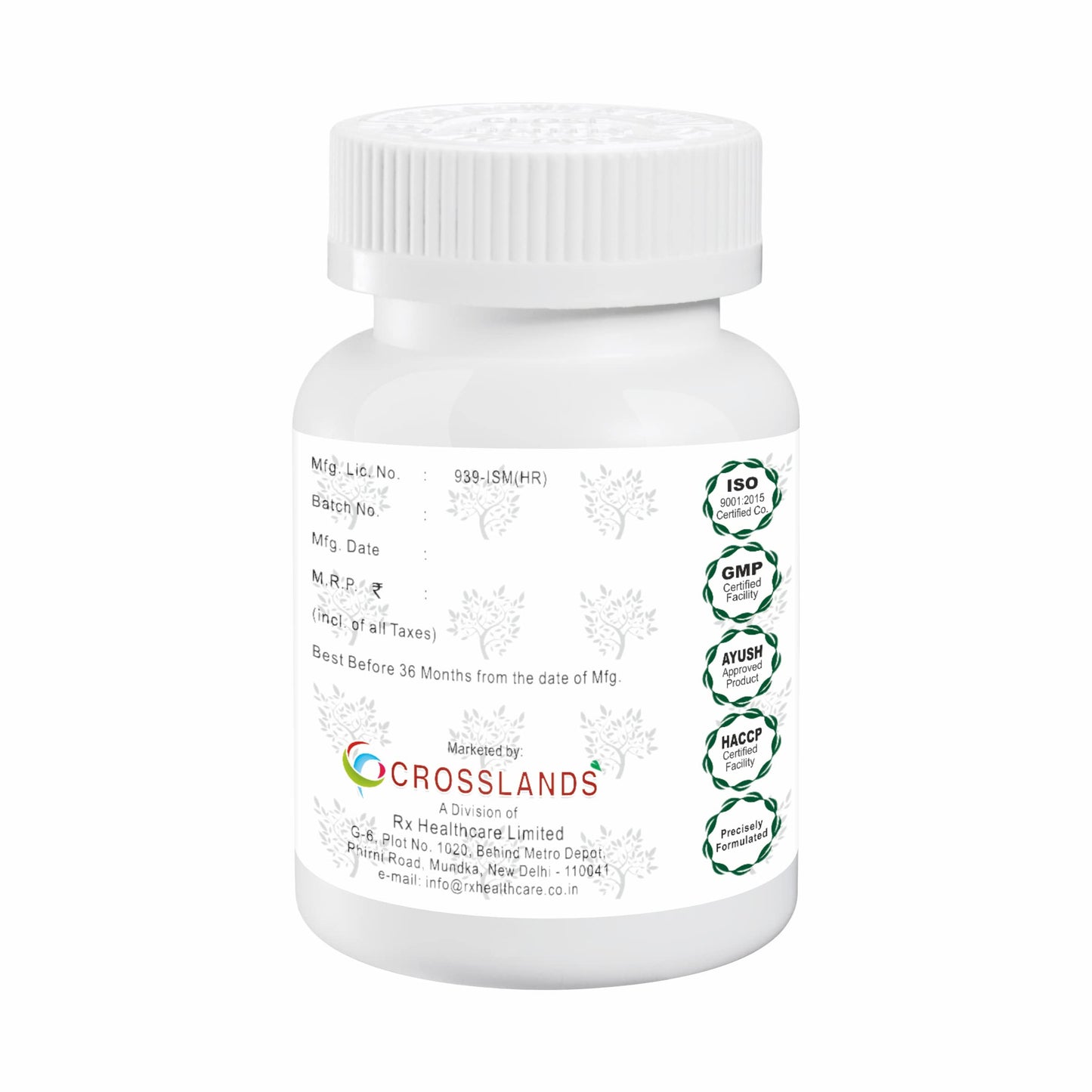 Crosslands Triphala Ayurvedic Capsules – Vitamin C & Antioxidants - 60 Capsules