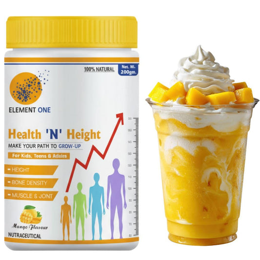 Health N Height Nutritional Powder | Balanced Nutrition with Protein, Vitamins & Minerals | For Kids & Teens | Mango Flavours |