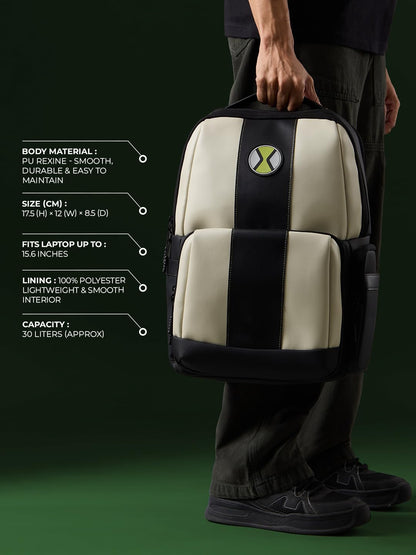 The Souled Store Ben 10: Omnitrix Backpacks | Official Cartoon Network Merchandise | Premium Water-Resistant Laptop Bag with Iconic Graphic | Durable Urban Travel Rucksack for Men & Women