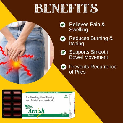 Ronish Bioceuticals Arnish Capsules – Ayurvedic Herbal Formula with Aloe Vera, Reetha, Guduchi & Harada | Supports Wellness & Immunity | 10 Capsules