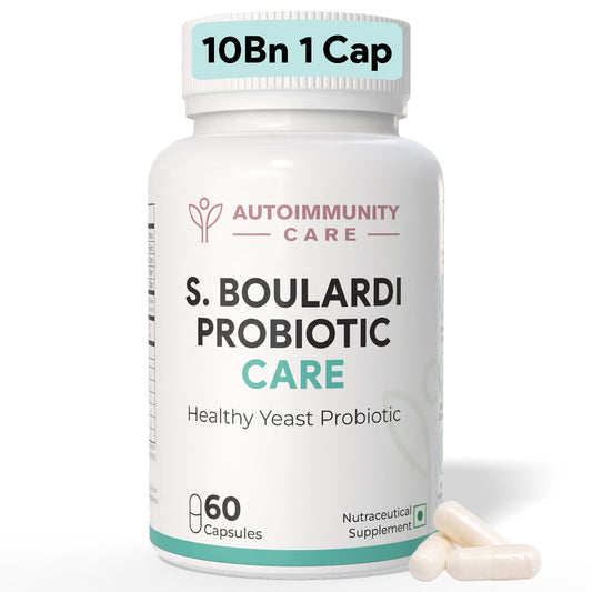 Autoimmunity Care S. Boulardii Care – Saccharomyces Boulardii Probiotic Supplement | 10 Billion CFU | Probiotics Supplement for Gut Health, Intestinal Lining & Microbial Balance | 60 caps (60 doses)