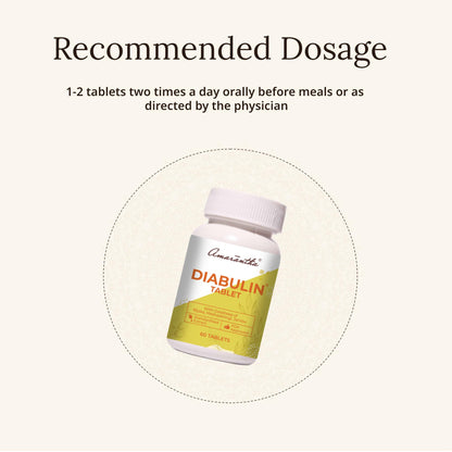 Amarantha Diabulin Tablet - Ayurvedic Blood Sugar Support (60 Tablets) | GMP Certified | Tested for Heavy Metals & Microbes | With Extracts Meshashringi, Bijak & Karela