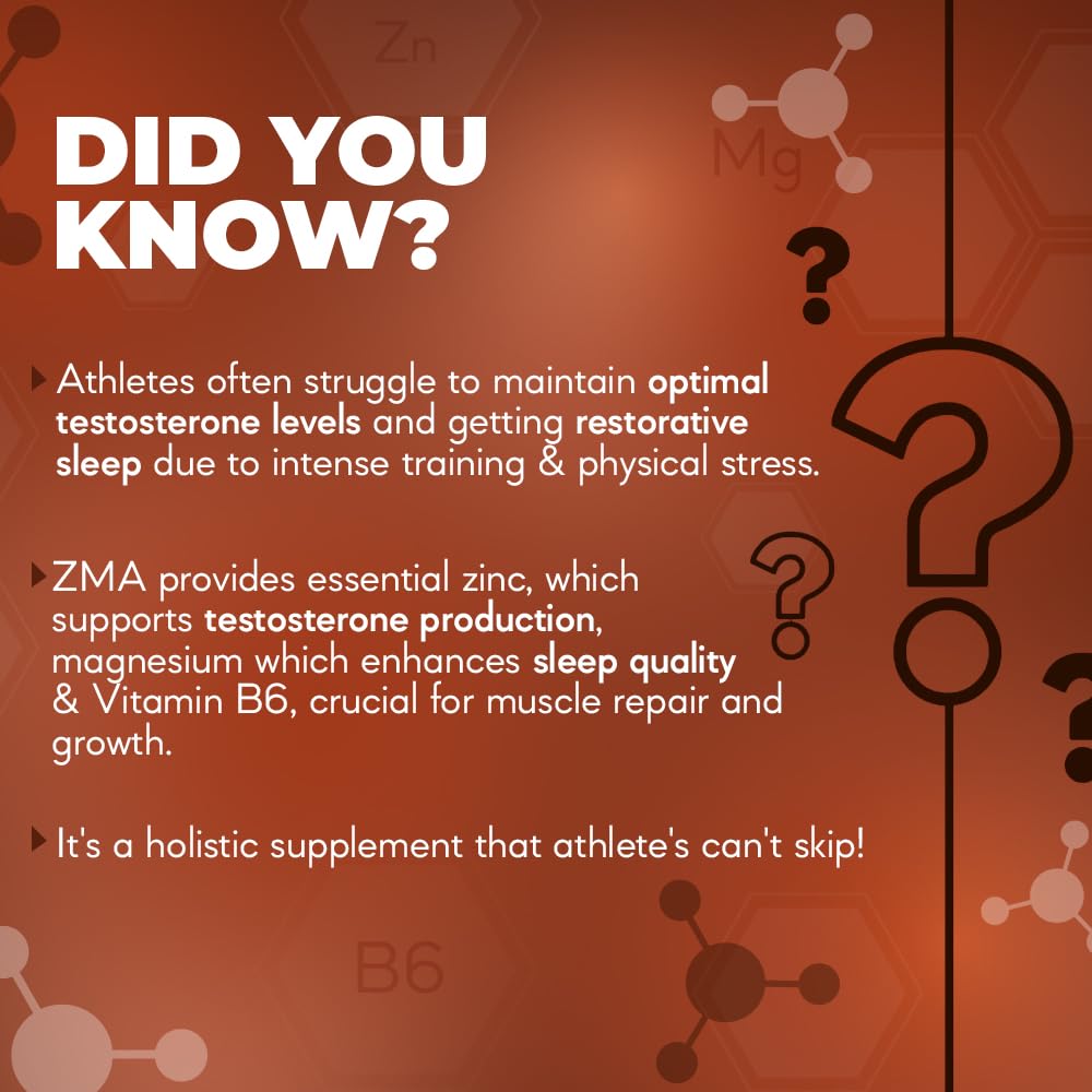 Neulife ZMA-Zinc + Magnesium + B6 for Recovery & all-round Health boost Tablets- (60Tabs)