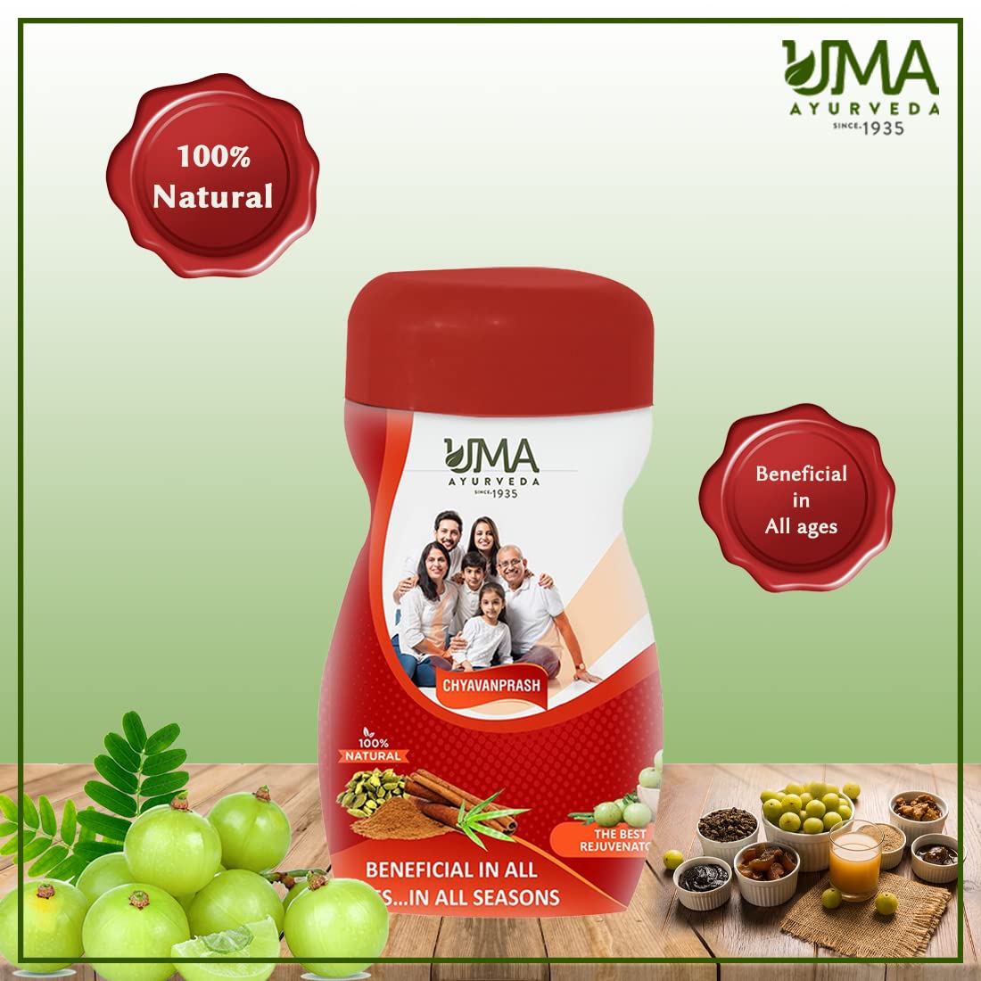 Uma Ayurveda Chyawanprash 500 gms - Herbal Immunity Support for all age- image 2