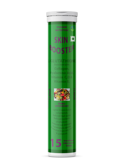 EVAAIDE Skin Booster | Collagen Builder, L-Glutathione, Hyaluronic Acid, Matcha Green Tea, Aloe Vera, Grape Seed, Vit E | Skin Radiance, Elasticity, Glow for Men & Women - 15 Tablets