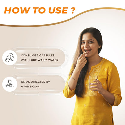 Jeena Sikho Omarion Capsules | Ayurvedic Haircare Supplement For Women And Men | Naturally Blended With Bhringraj, Shankhapushpi, And Brahmi | Herbal Capsules For Hair Health, 60 Capsules