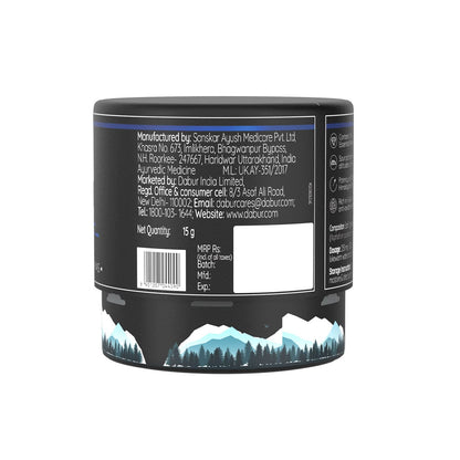 Dabur Himalayan Shilajit/Shilajeet Resin - 15g | 250mg per serving | Boosts Muscle Growth & Stamina | 100% Ayurvedic | Grade A shilajit sourced from the Himalayas up to 19,000 ft