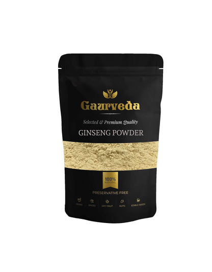 GAURVEDA Ginseng Powder - Boosts Energy and Immunity - Relieves Stress - Natural