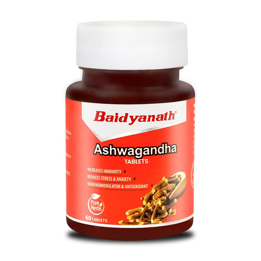 Baidyanath Ashwagandha 60 Tablets for General Wellness | Helps Release Stress &